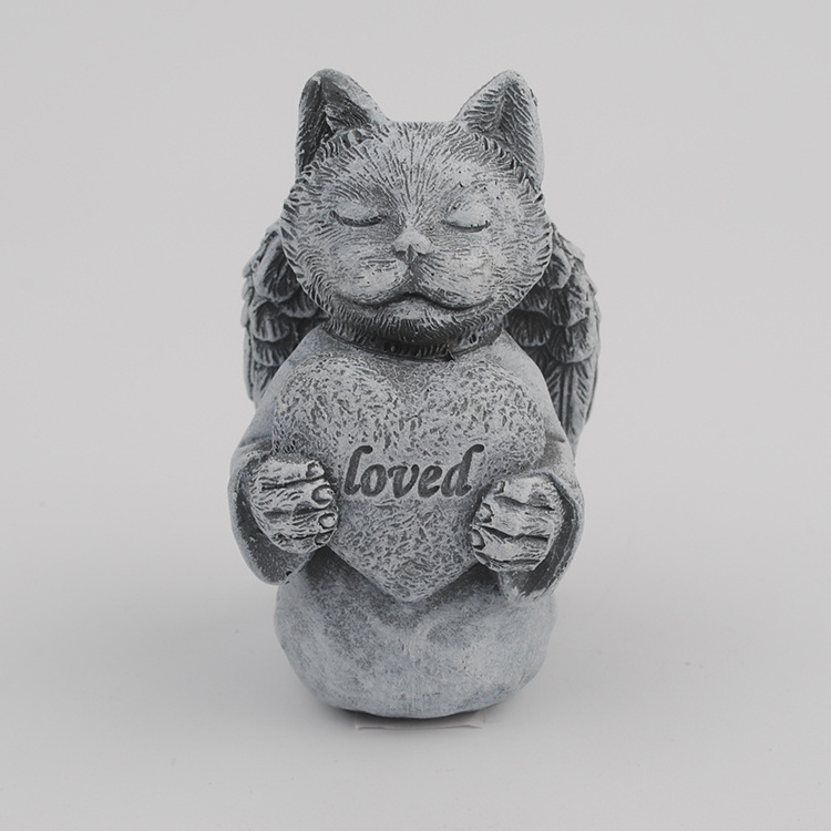 Wholesale Pet Resin Cat and  Dog Angel Pet Memorial Stones For Grave