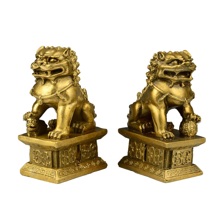 Brass collection  Chinese fu dog statue