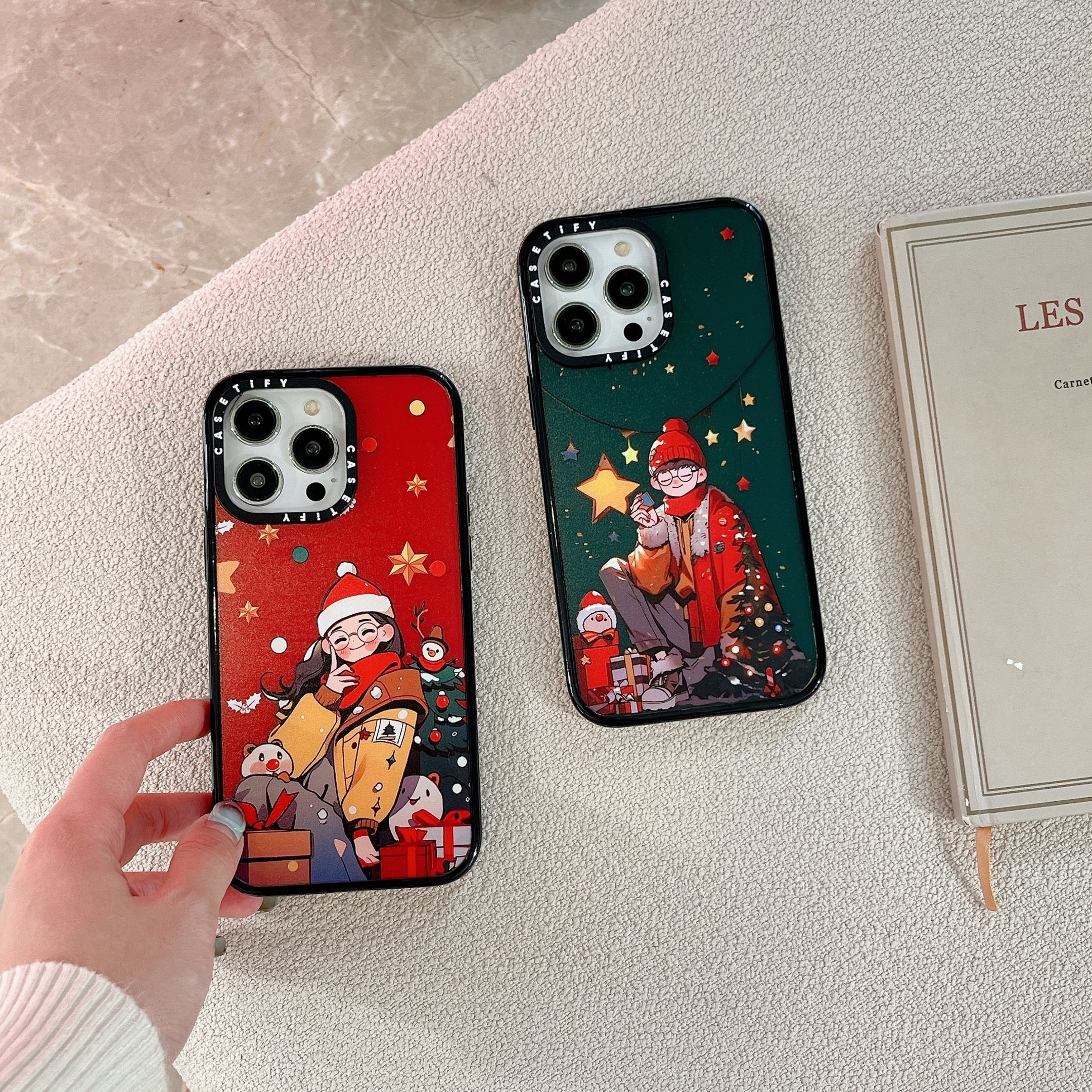 2024 festive romantic couples mobile  phone case for iphone15 pro max 14 13  phone case plaid &hello cute kitty case wholesales