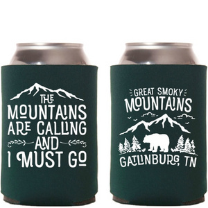 Custom Logo Silkscreen Print Neoprene Collapsible 12oz Slim Beer Can Cooler Stubby Holder Sleeve