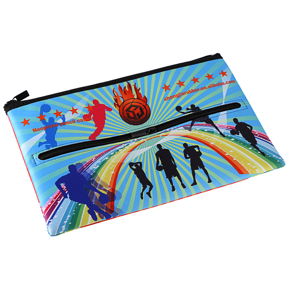 customize cute neoprene fabric pouch kids pencil bag sublimation pencil cases & bags