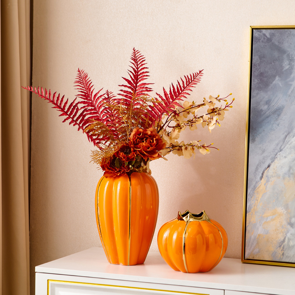 Home Decor Accessories Modern Luxury Ceramic Vases Pumpkin Vases