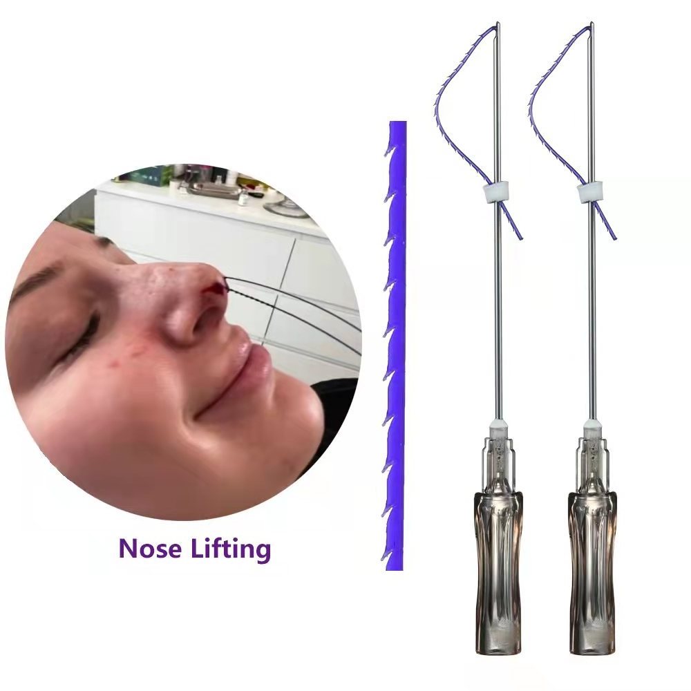 Korean Skin Care Barbed Cog Plla Hilos, 21g 38mm Fio De Nariz, Plla Nose Lifting Thread With L Cannula