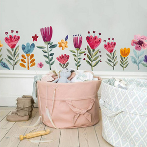 Flowers Wall Decals for Girls Bedroom - Children DIY Wall Art Stickers for Classroom, Nursery, playroom - Preschool Floral Peel