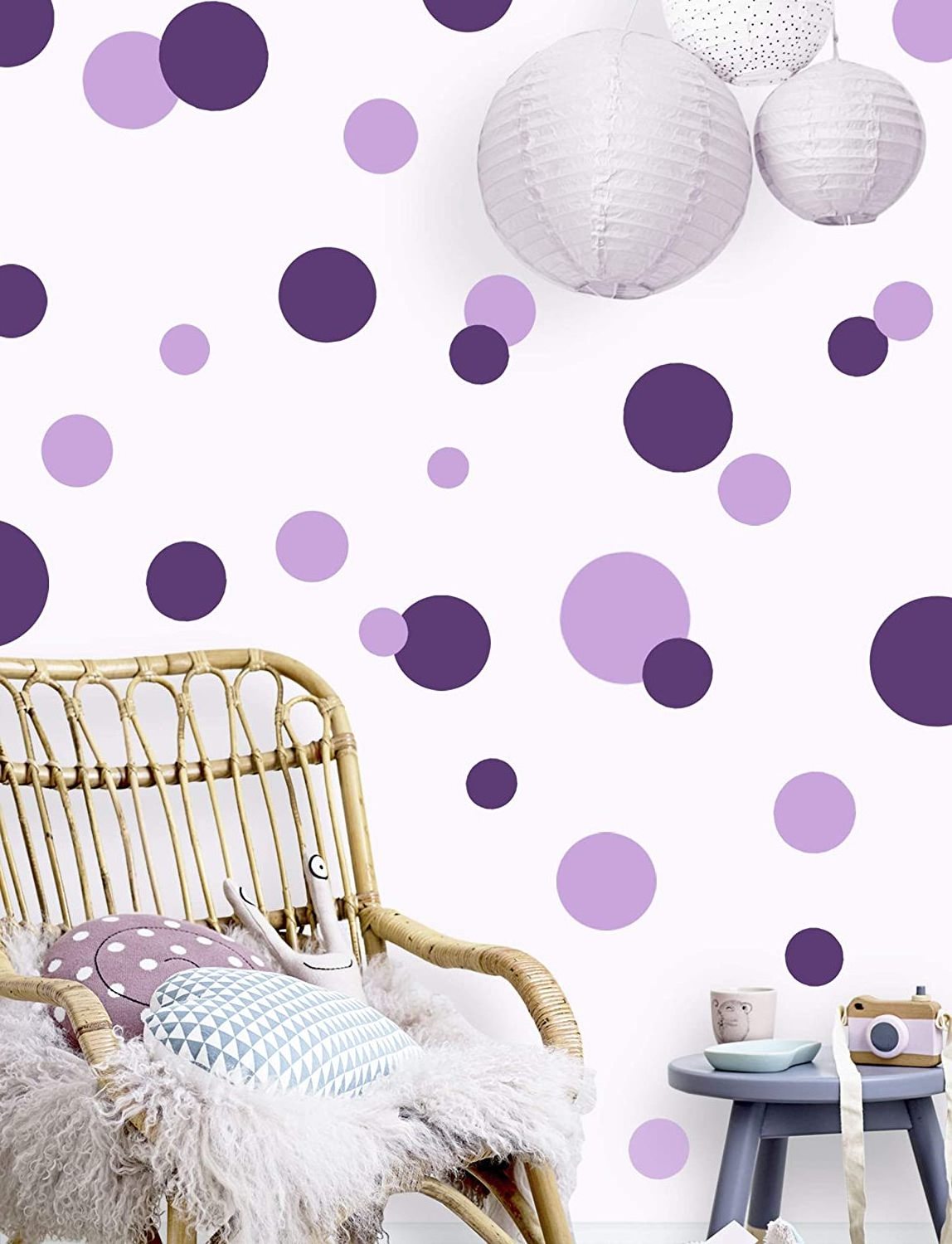 Polka Dots Wall Stickers Circle Wall Decal for Kids Bedroom Living Room Classroom Decor Removable Vinyl Wall Stickers