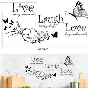 Custom China removable Quotes Wall Decor Stickers Motivational Word Wall Decor Sayings for Home