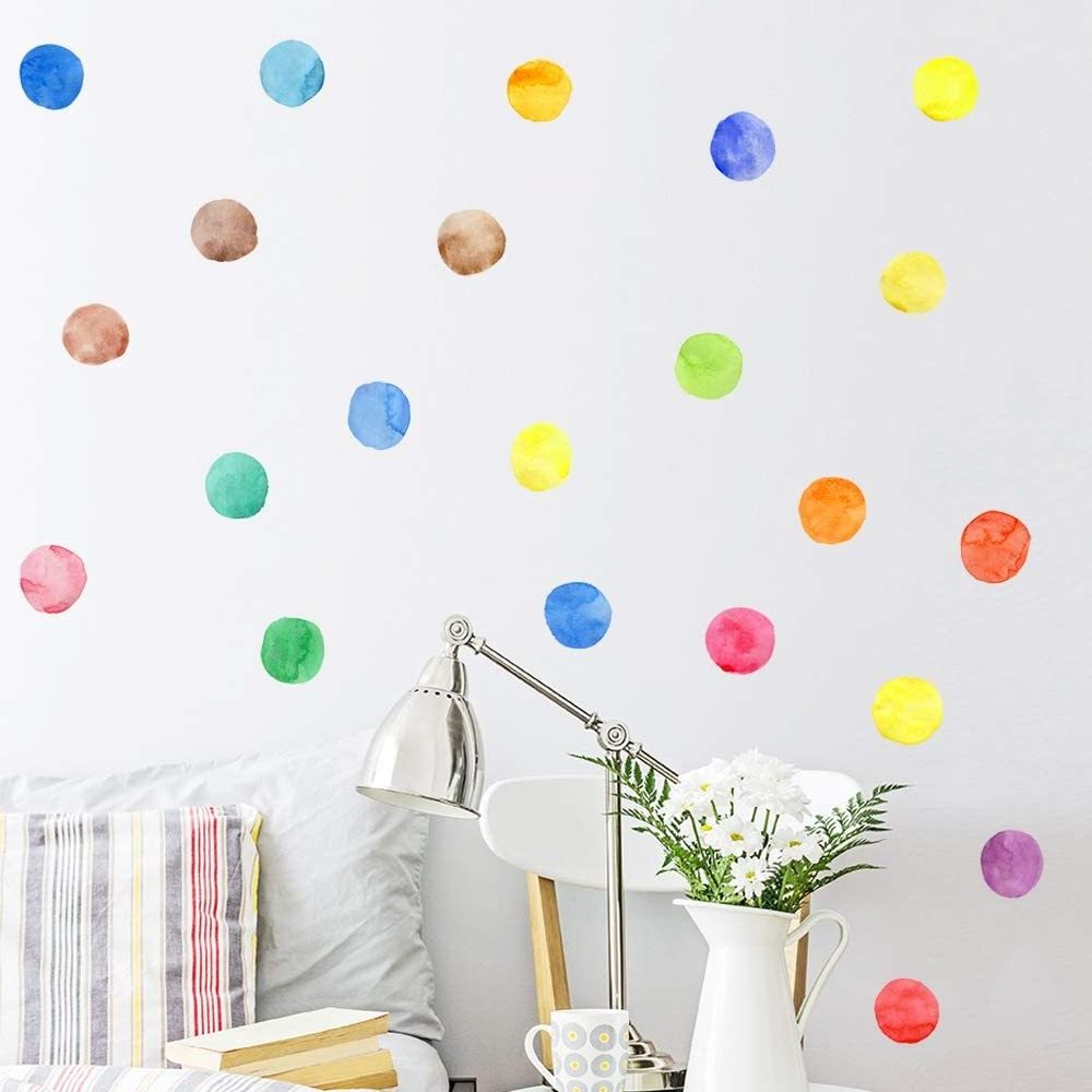 Polka Dots Wall Stickers Circle Wall Decal for Kids Bedroom Living Room Classroom Decor Removable Vinyl Wall Stickers