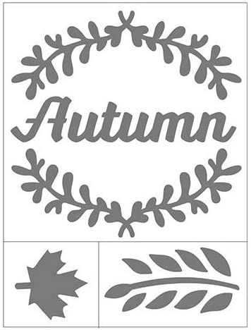 New Autumn &  Winter Stencil Set Cardstock Adhesive Back stencils for painting templates Cardboard paper stencil stuff