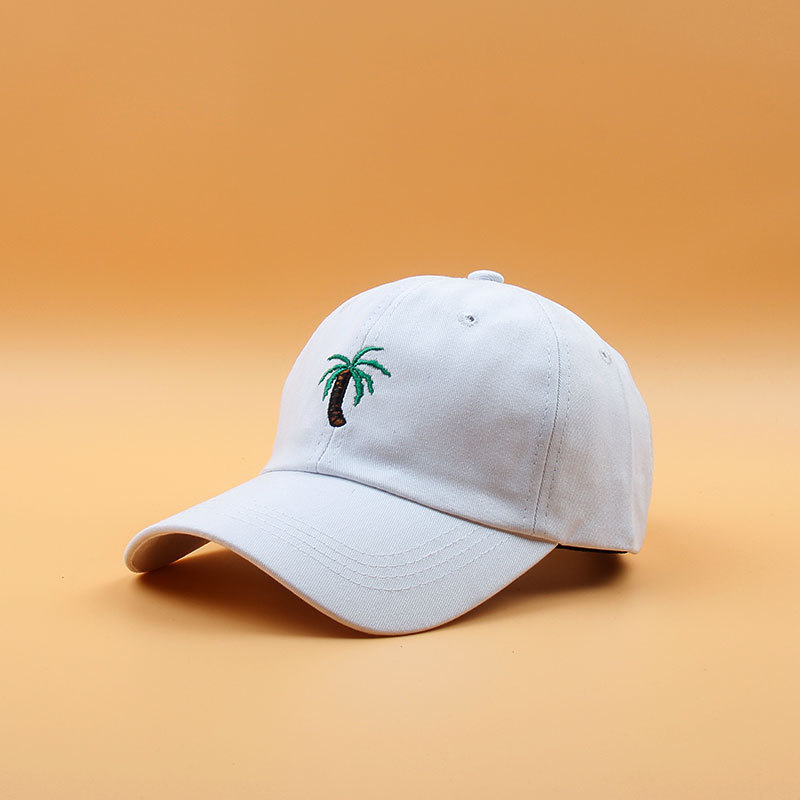 Top quality fashionable embroidered coconut tree casquettes 6 panels jamaica custom cap gorras