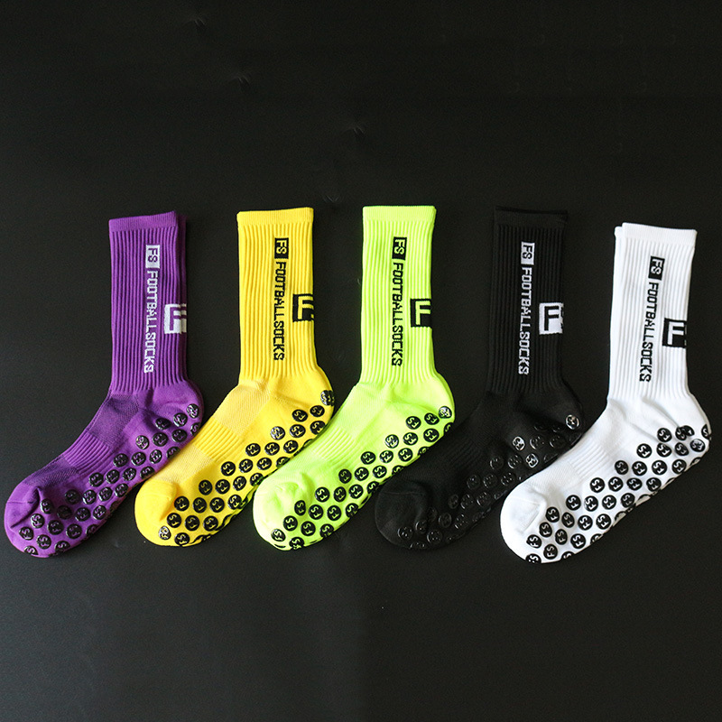 custom made Terry Bottom Compression socks Athletic Anti-slip Grip Football Socks short sports soccer socks