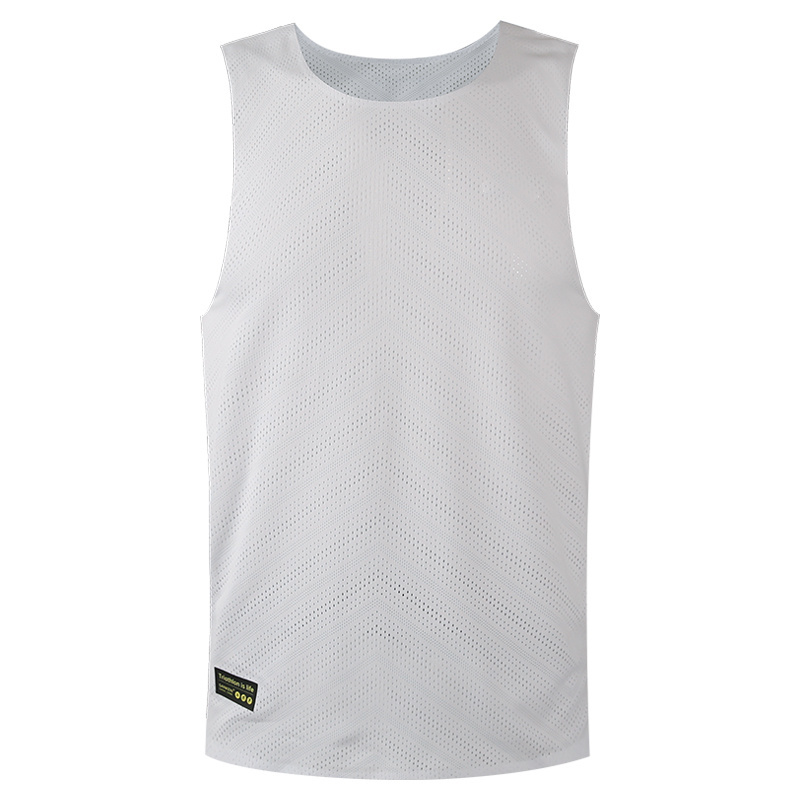 Custom Sublimation Seamless Sport Gym Vest 100 Polyester Quickly Dry Marathon Men Running Singlet Tank Top