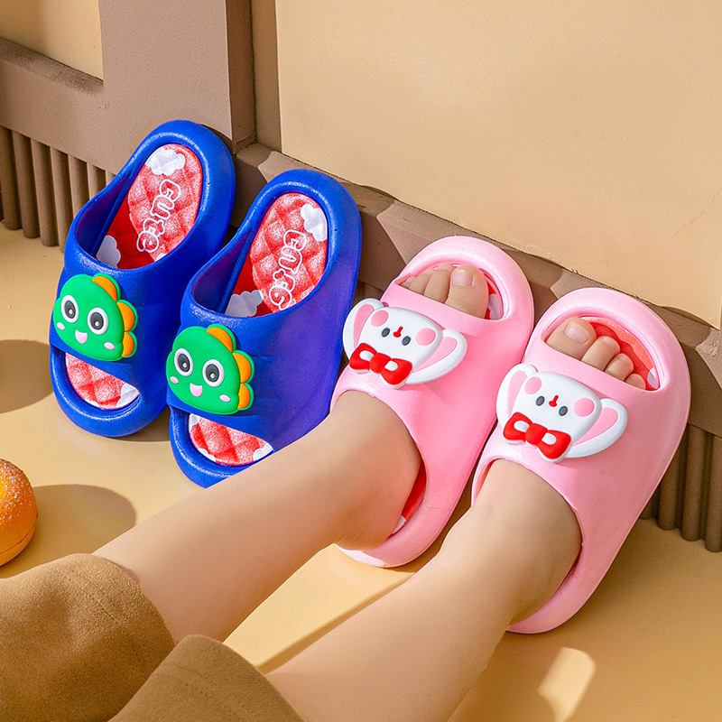 Children's summer slippers boys and girls cute waterproof new indoor shoes warm non-slip home small children