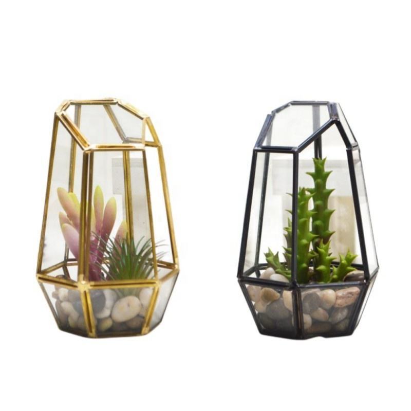 Customization Terrarium Glass Or Glass Greenhouse Terrarium With Lid Indoor Tabletop Orchid Succulent Cacti Terrarium