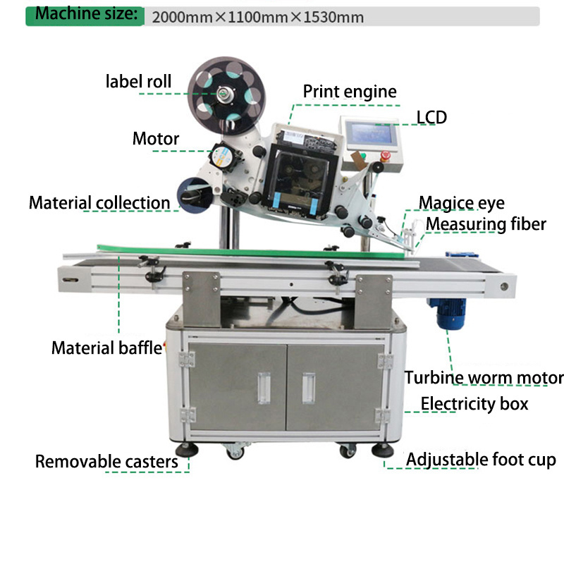 Fully automatic high speed Labeling Printing Machine  Printer Sticker labeling applicator Machine with TSC printer