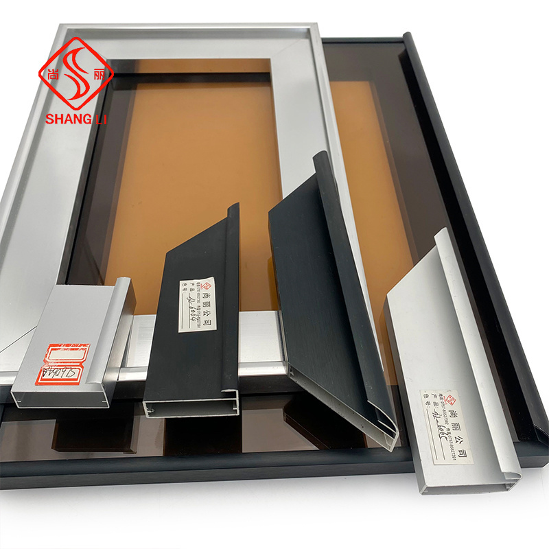 Aluminum profile frame glass door and window frame wardrobe kitchen cabinet aluminum profiles frame