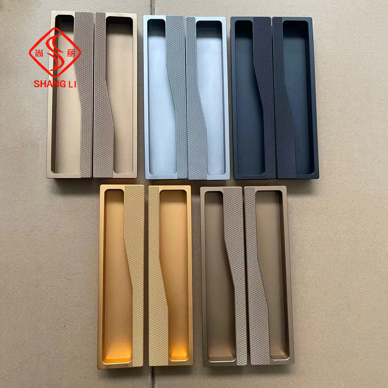 Anodizing Grooved Cabinet Drawer Flush Door Pull Handles Kitchen Handle Kitchen Knob Aluminum Alloy Contemporary Modern Simple