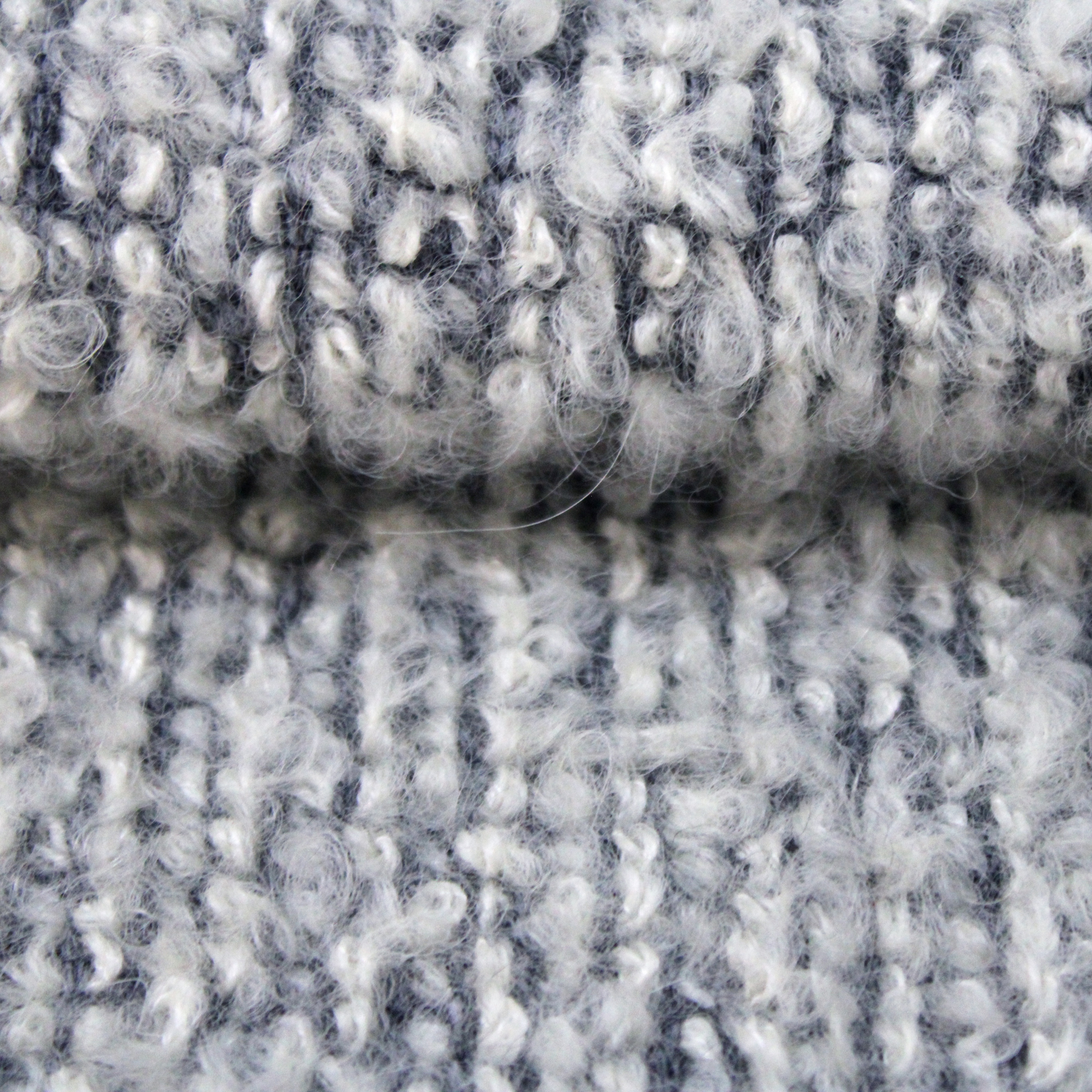 Wholesale Factory High Quality White Black Anti Pilling Mohair Wool Loop Fancy Yarn Alpaca Jacquard Wool Tweed Fabric