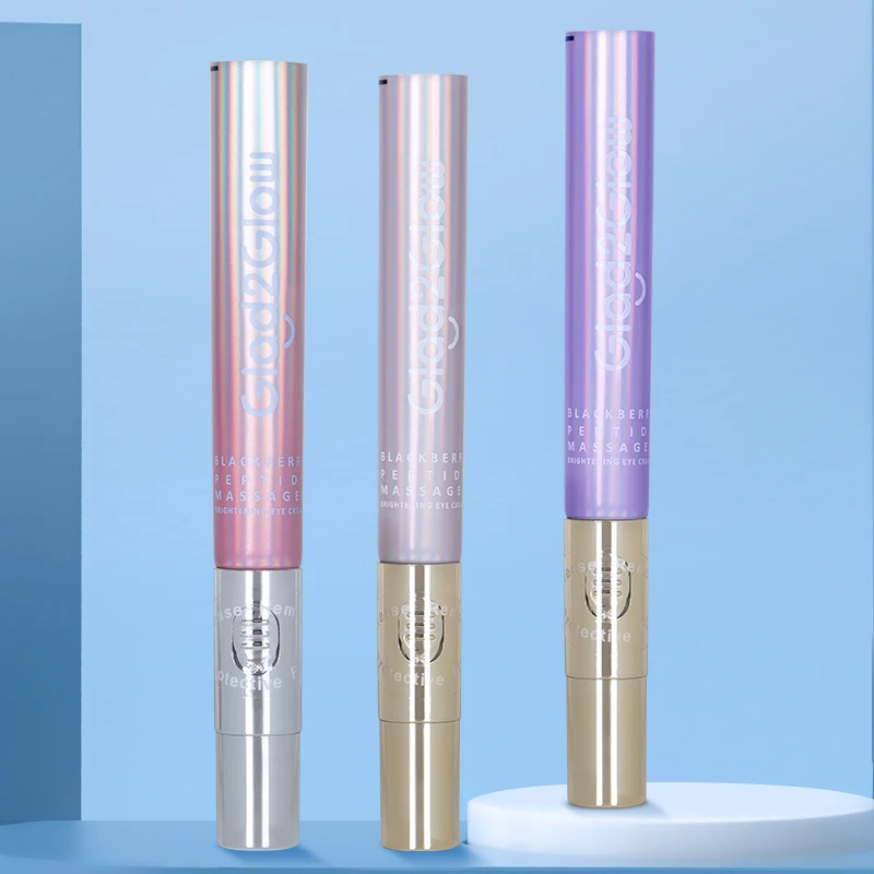 Customizable Vibrating Eye Cream Massage Tube Silica gel Applicator Applic Cosmetic Plastic tube