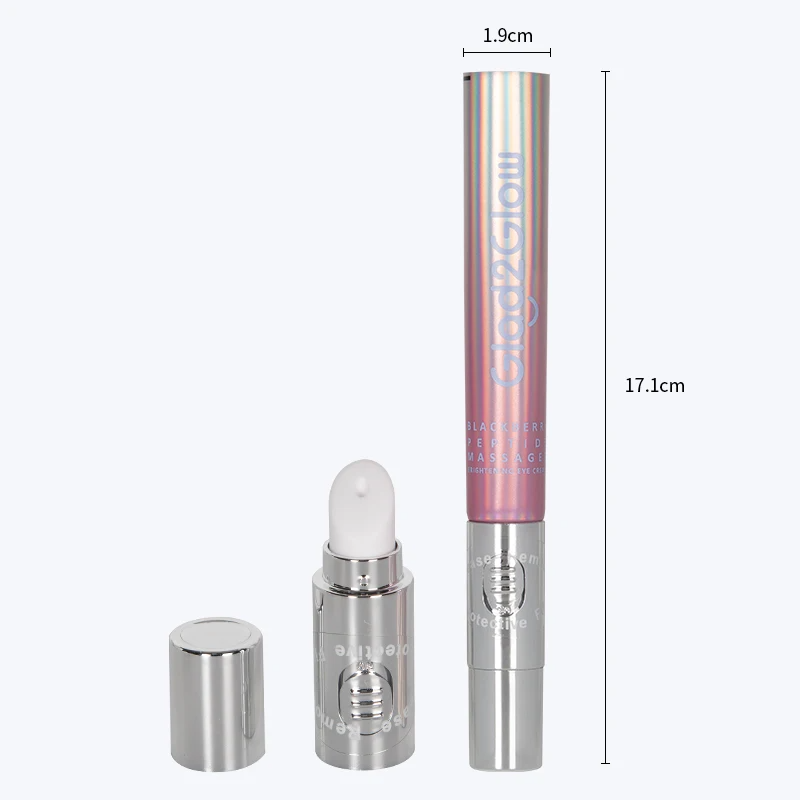 Customizable Vibrating Eye Cream Massage Tube Silica gel Applicator Applic Cosmetic Plastic tube