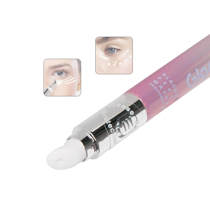 Customizable Vibrating Eye Cream Massage Tube Silica gel Applicator Applic Cosmetic Plastic tube