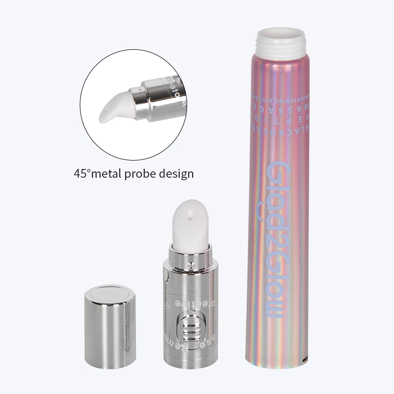 Customizable Vibrating Eye Cream Massage Tube Silica gel Applicator Applic Cosmetic Plastic tube