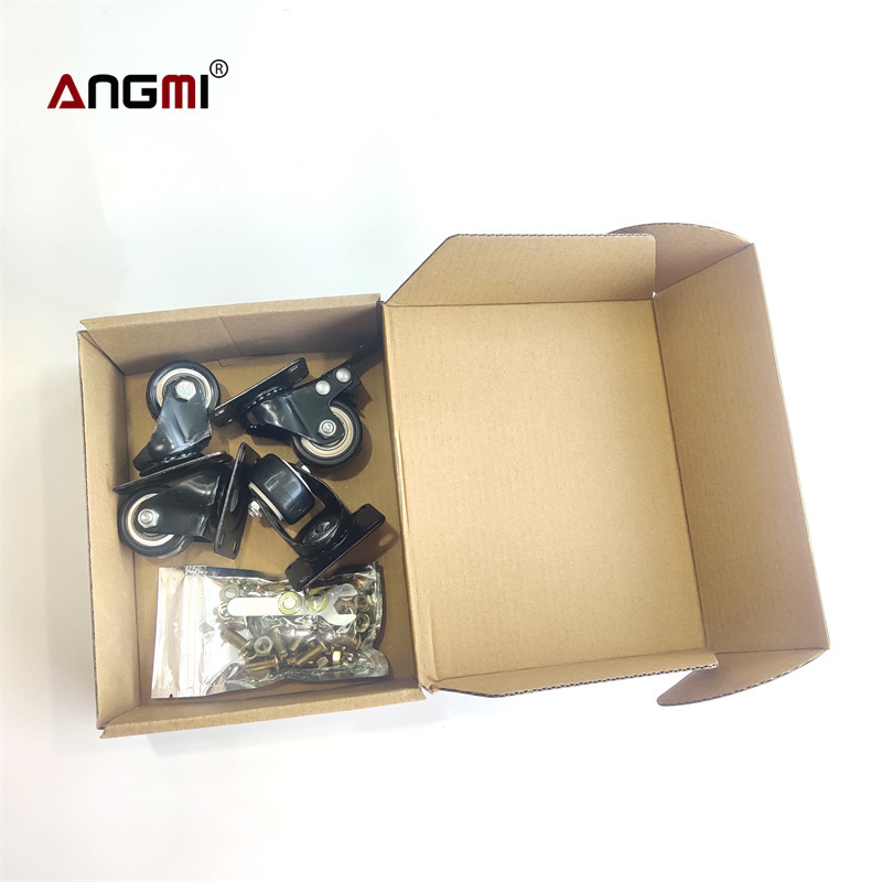 Office Chair Wheels Good Quality PU Caster Wheels with Brake Replacement Wheel for Desk