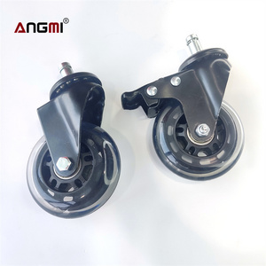 Office Chair Wheels Good Quality PU Caster Wheels with Brake Replacement Wheel for Desk