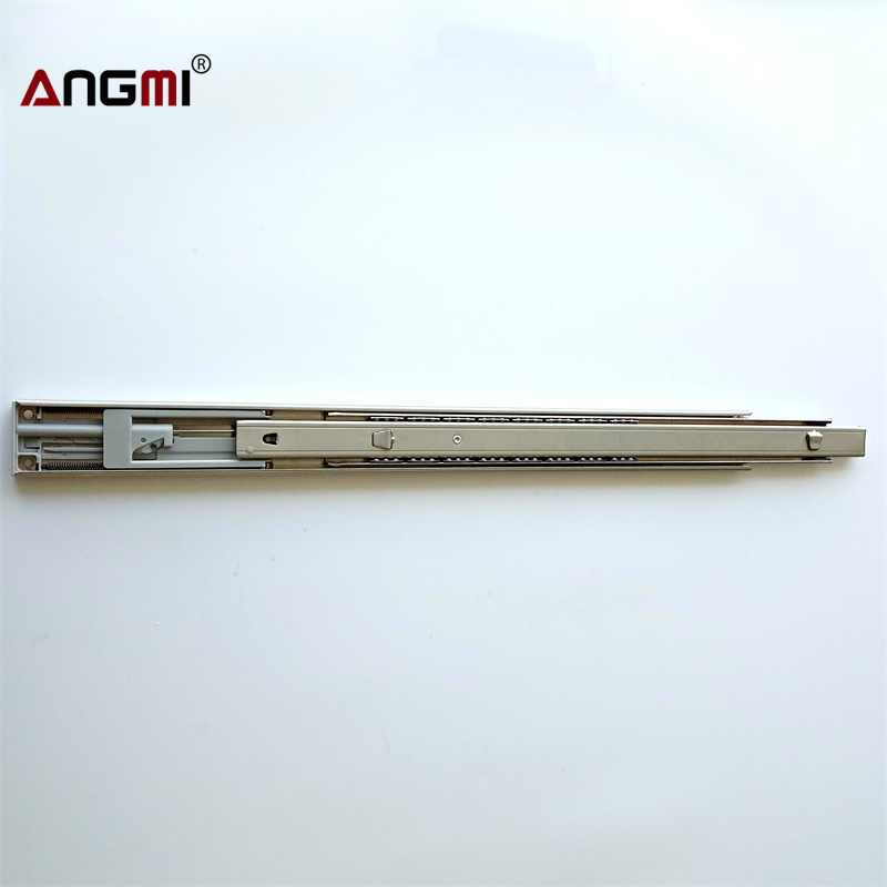 53mm Heavy duty Lock-In Lock-Out Locking telescopic full extension ball bearing heavy load 120kg rail drawer slide