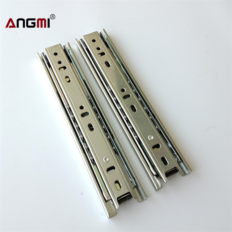 53mm Heavy duty Lock-In Lock-Out Locking telescopic full extension ball bearing heavy load 120kg rail drawer slide