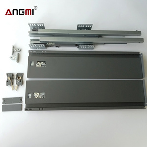 Cabinet Kitchen Concealed Drawer Slide Channels double wall Soft closing Metal tandem box