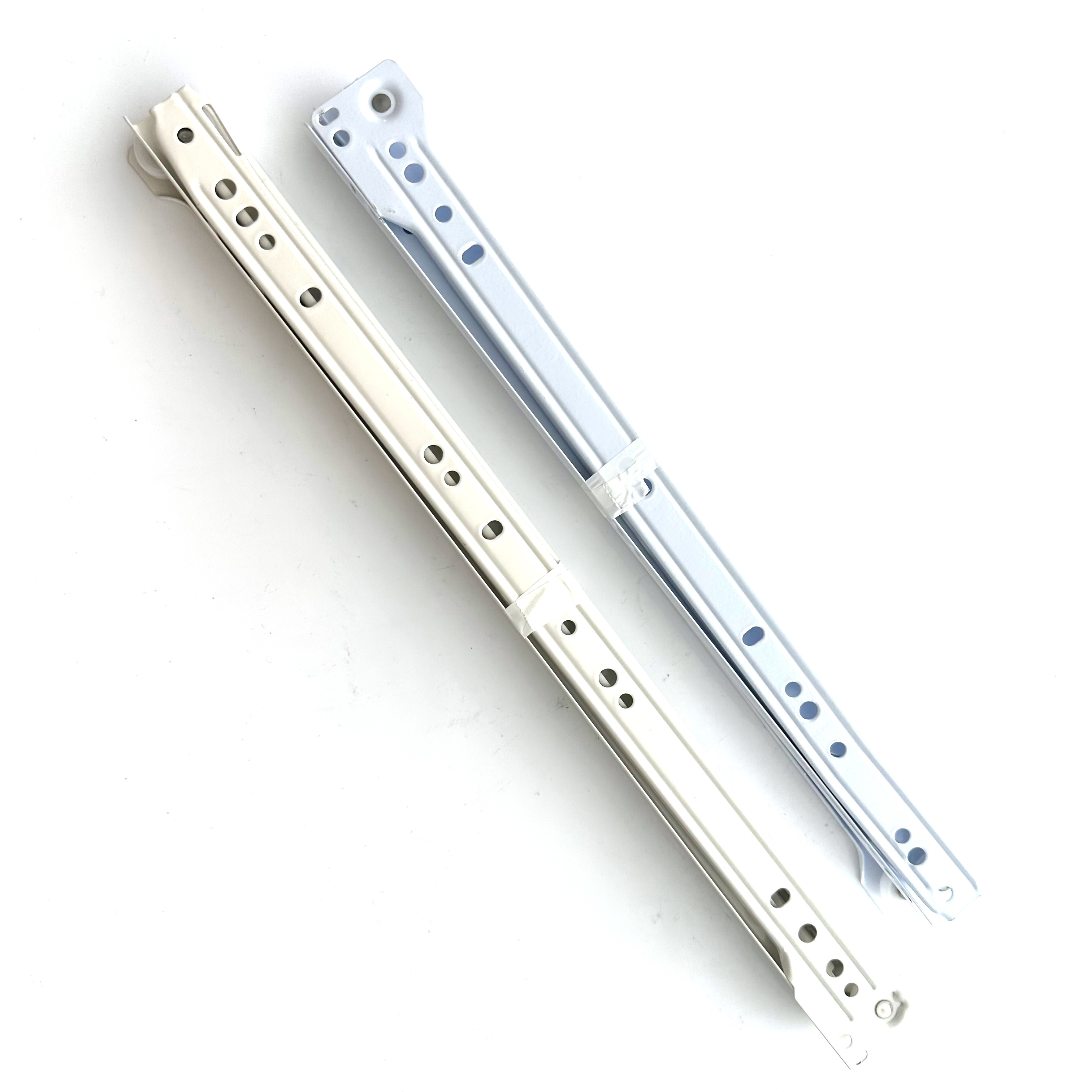 15inch Nylon Roller Furniture Cabinet Powder Coated Roller Drawer Slide Rail With White Nylon Wheel