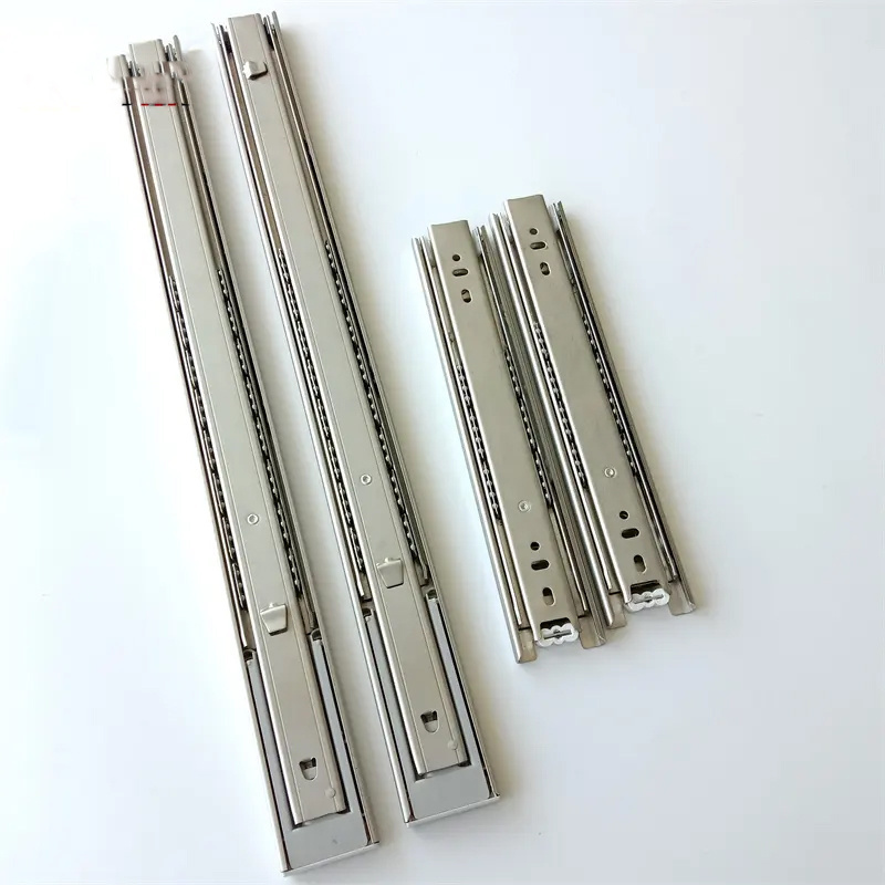 304/201 stainless steel drawer runner Telescopic channel drawer slides Ball bearing slide