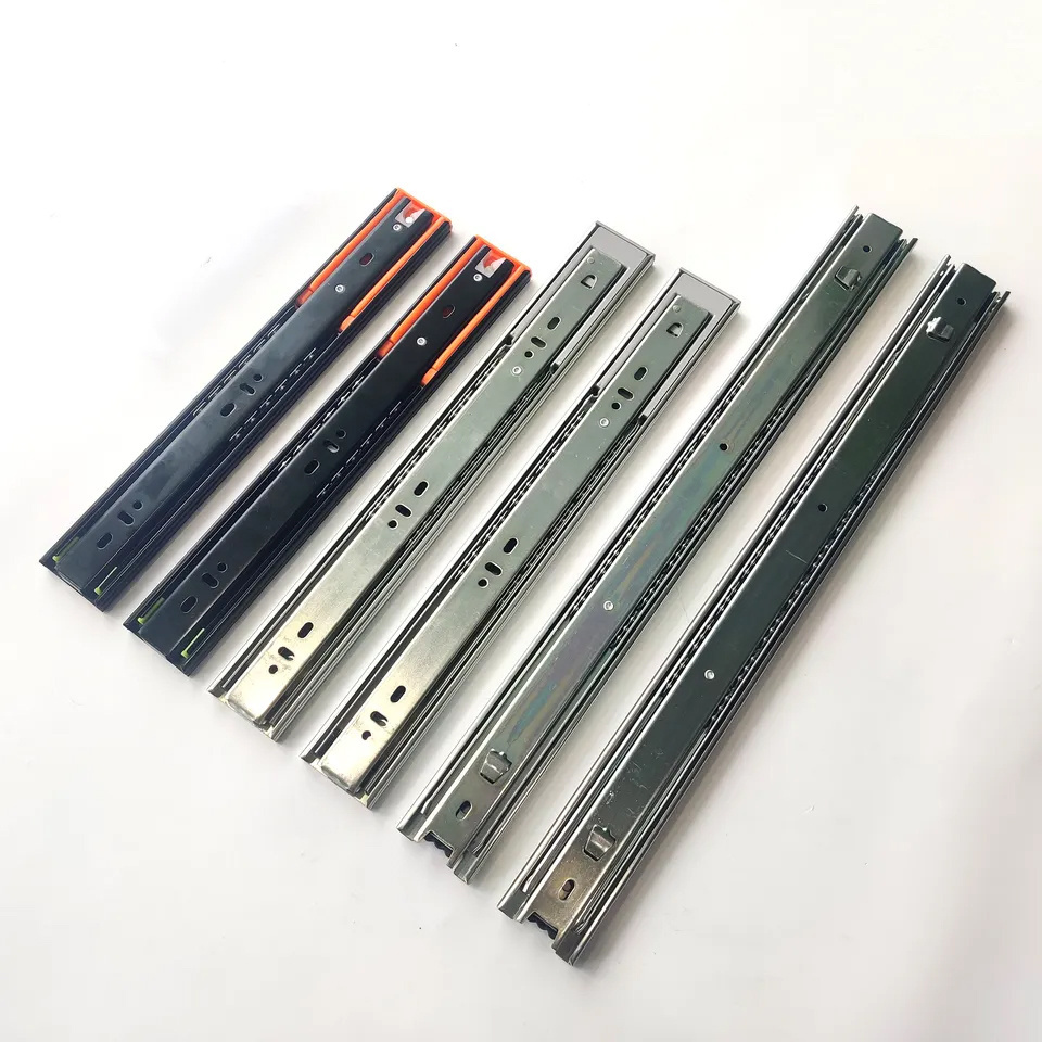 304/201 stainless steel drawer runner Telescopic channel drawer slides Ball bearing slide