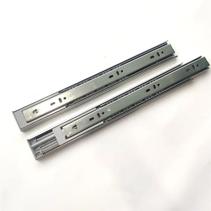 Furniture Hardware 10 to 24 inch Telescopic Rail Cold-Rolled Steel Drawer Channel Soft Close Drawer Slide