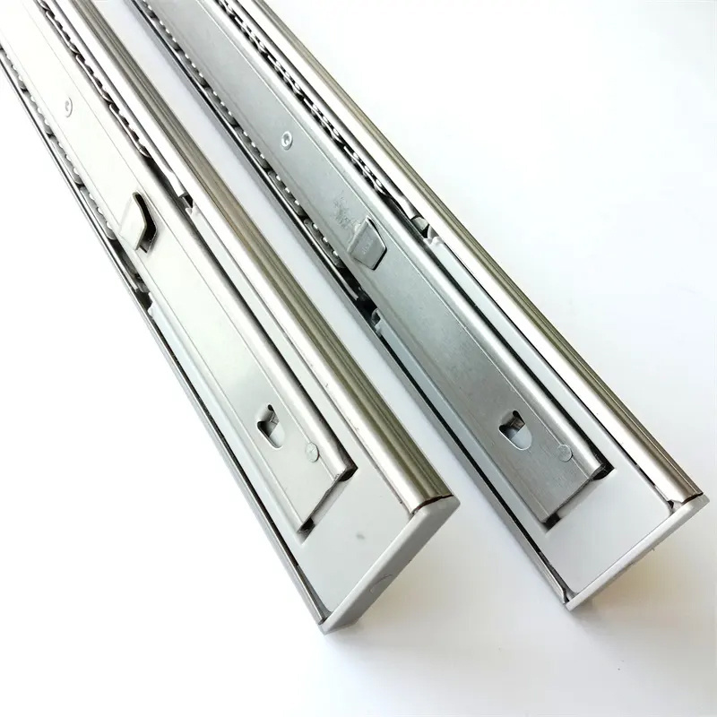 Furniture Hardware 10 to 24 inch Telescopic Rail Cold-Rolled Steel Drawer Channel Soft Close Drawer Slide