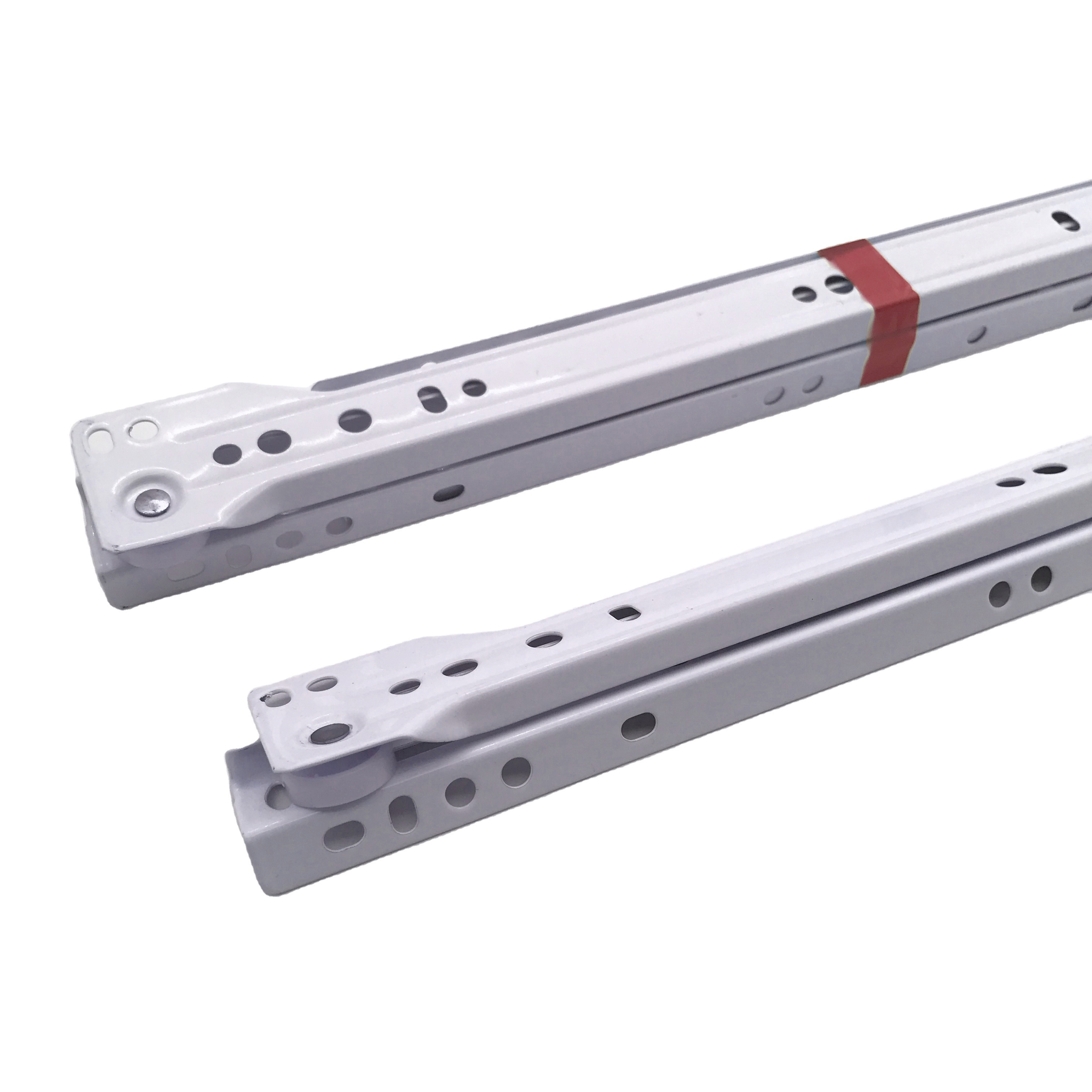 Powder Coated White Euro Bottom Mount Drawer Slides For Drawer Slide