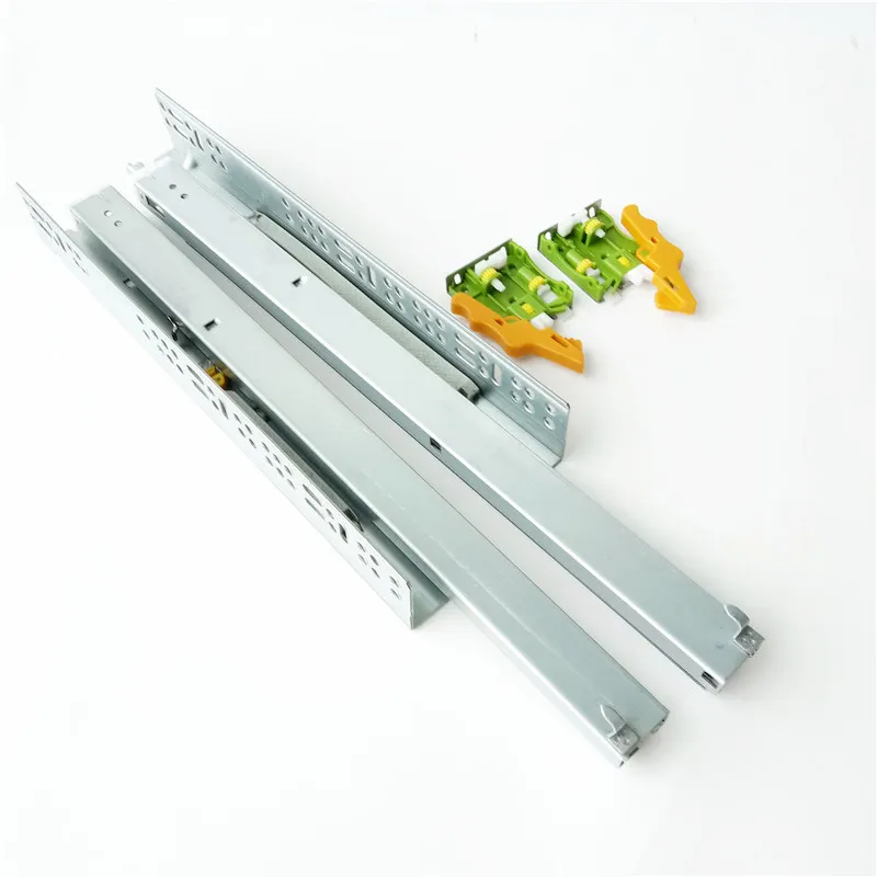 Telescopic Channel Concealed Drawer Slides 3 Fold Soft Close Full Extension Undermount Slide with best service and low price