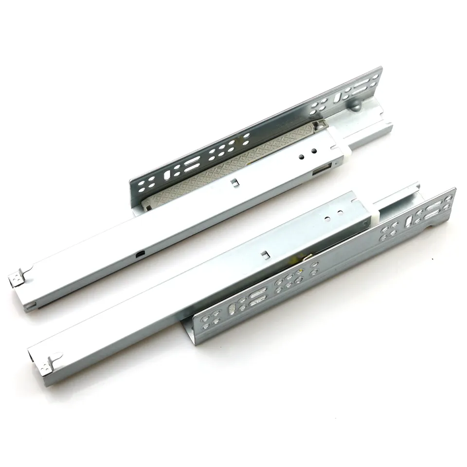 Telescopic Channel Concealed Drawer Slides 3 Fold Soft Close Full Extension Undermount Slide with best service and low price