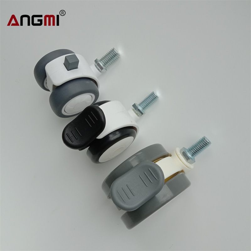 Medical cart high quality roller bed caster wheels 2.5 inch 3 inch 4 inch 5 inch diameter medical casters hygienic caster