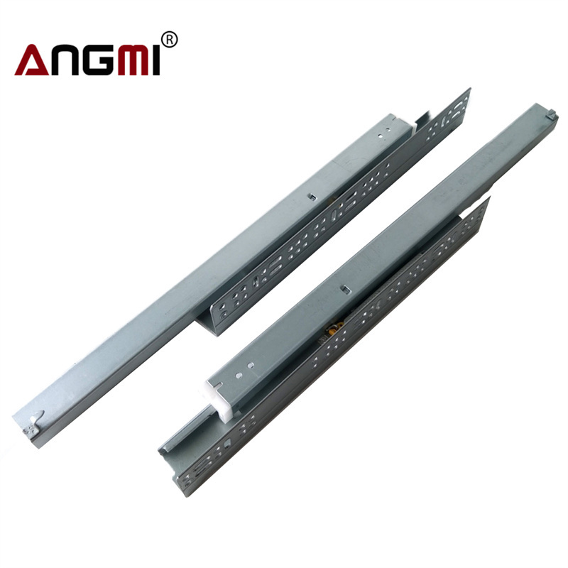 Factory Supply Full Extension Bottom Mount Drawer Channel Soft Closer Roller Slides Hidden Drawer Slide