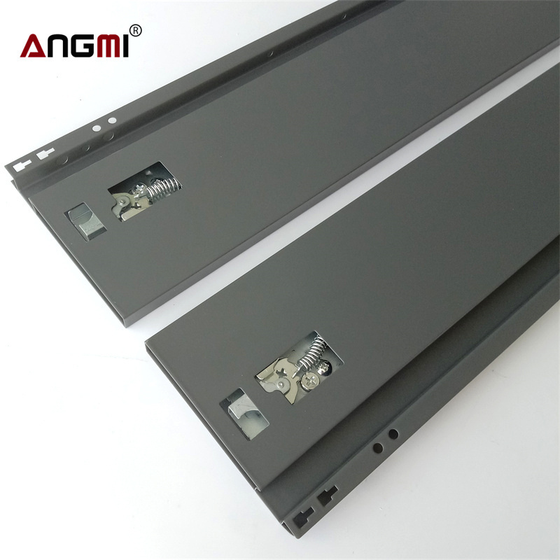 Kitchen cabinet thin drawer slide Soft closing box runner furniture channel Glass track sliding for kitchen cabinet railing