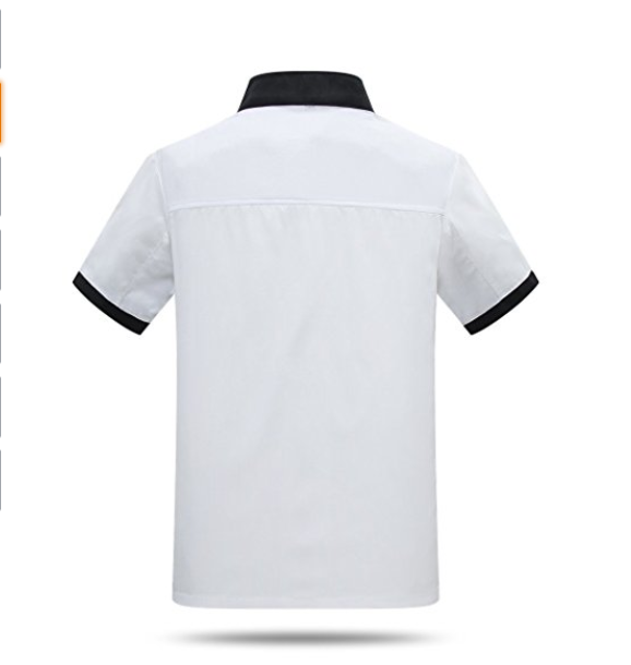 Factory price custom modern short sleeves white chef uniform high quality cooking jacket for restaurant