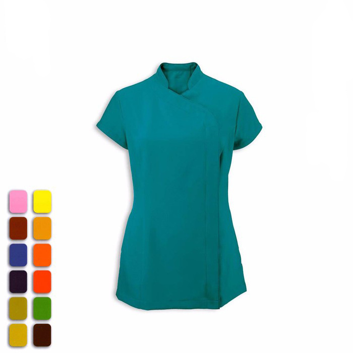 Elegant Beauty Aesthetic Uniform Women Short Sleeve Tunic Tops Shirt