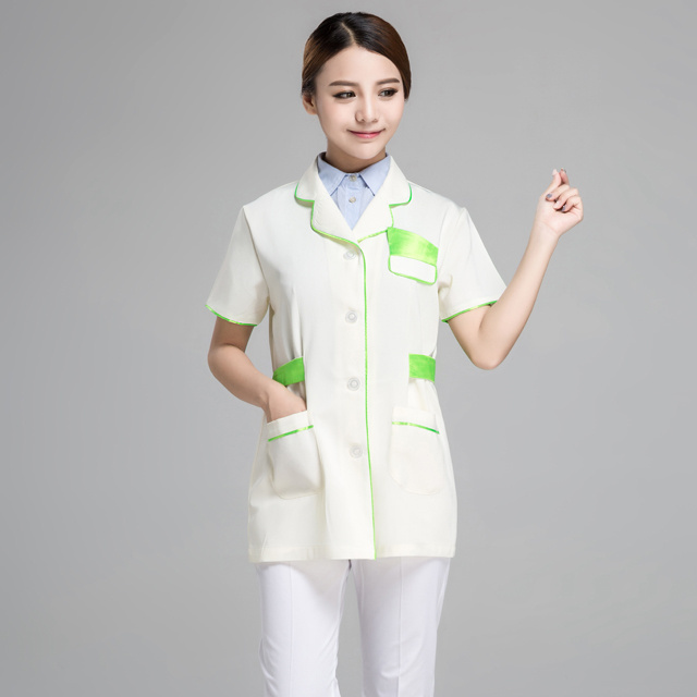 Elegant Beauty Aesthetic Uniform Women Short Sleeve Tunic Tops Shirt