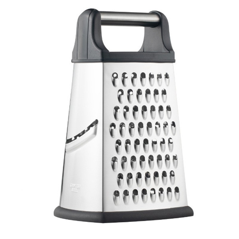 Stainless Steel 4 Sides Box Graters with Container Kitchen Slicer Shredder Zester Grater for Cheese, Vegetables, Ginger