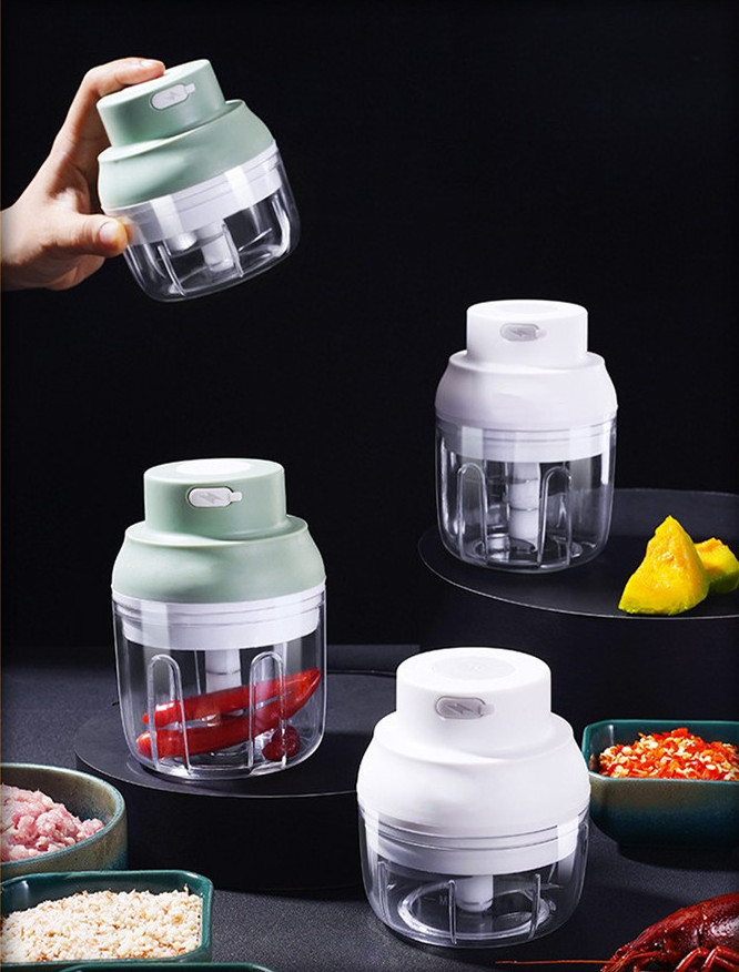 Electric Garlic Chopper Portable Mini Food Processor Waterproof Blender For Vegetable Meat Baby Food USB Charging Mincer