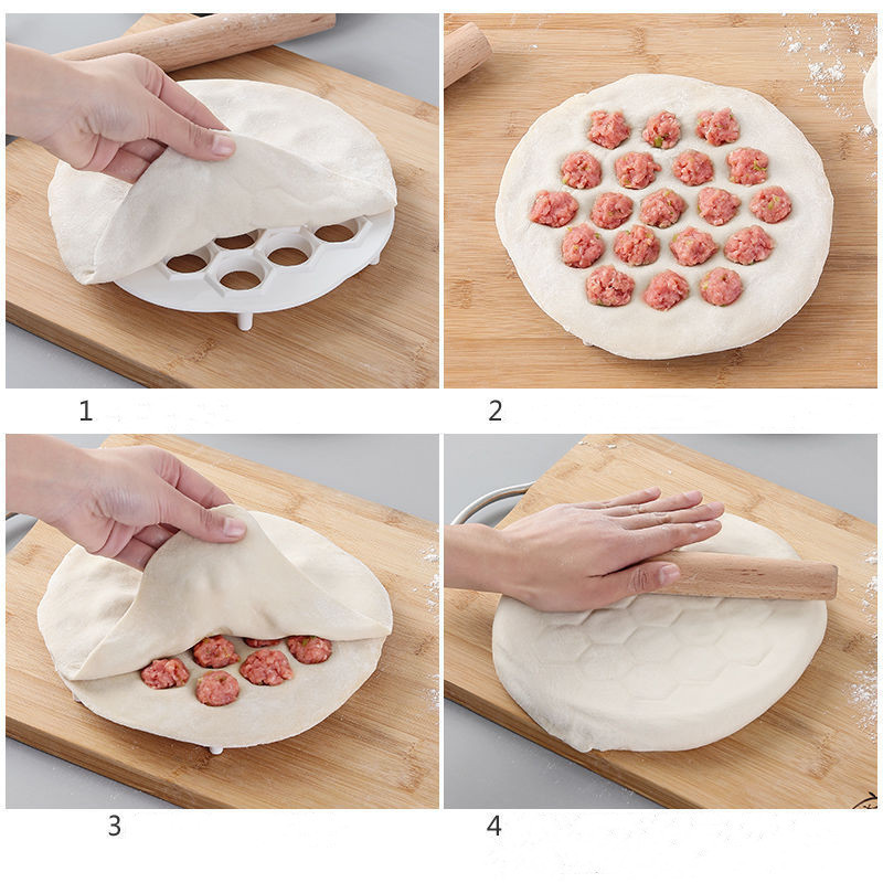 Food Grade Plastic Dumpling Mold tray with 19 Holes Russian Pelmeni Maker Dumplings Maker plastic mold machine Dumpling Press