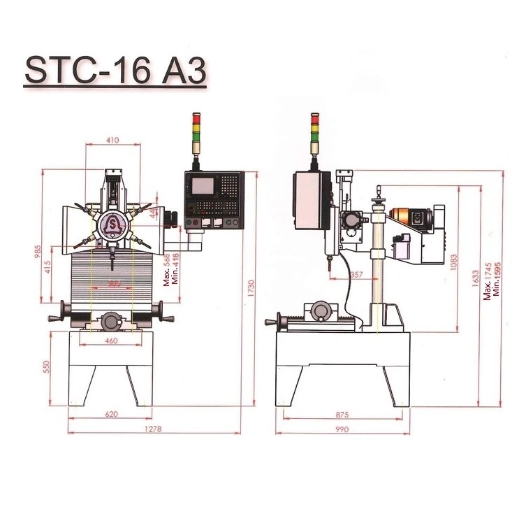 Taiwan Supplier Multifunctional And Energy Saving CNC Turret Head Drilling Machine