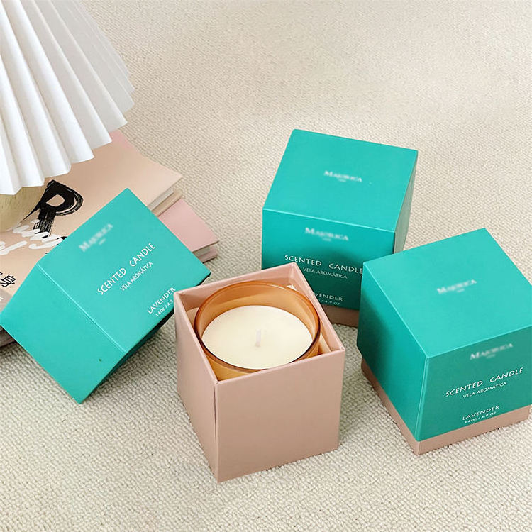 Luxury Printing cardboard gift candle shipping packaging boxes custom colours gold bronzing box