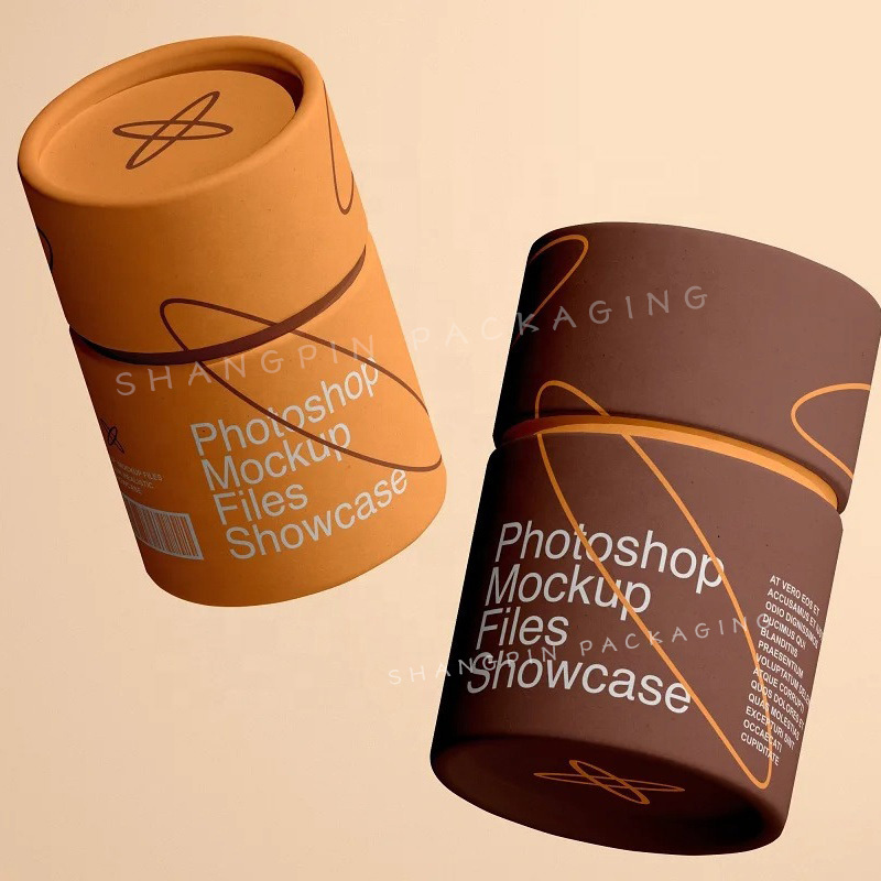 Eco friendly round Food Grade Cylinder Tube Luxury Custom Logo Cardboard Gift Tea Bag Coffee Packaging Paper Round Box